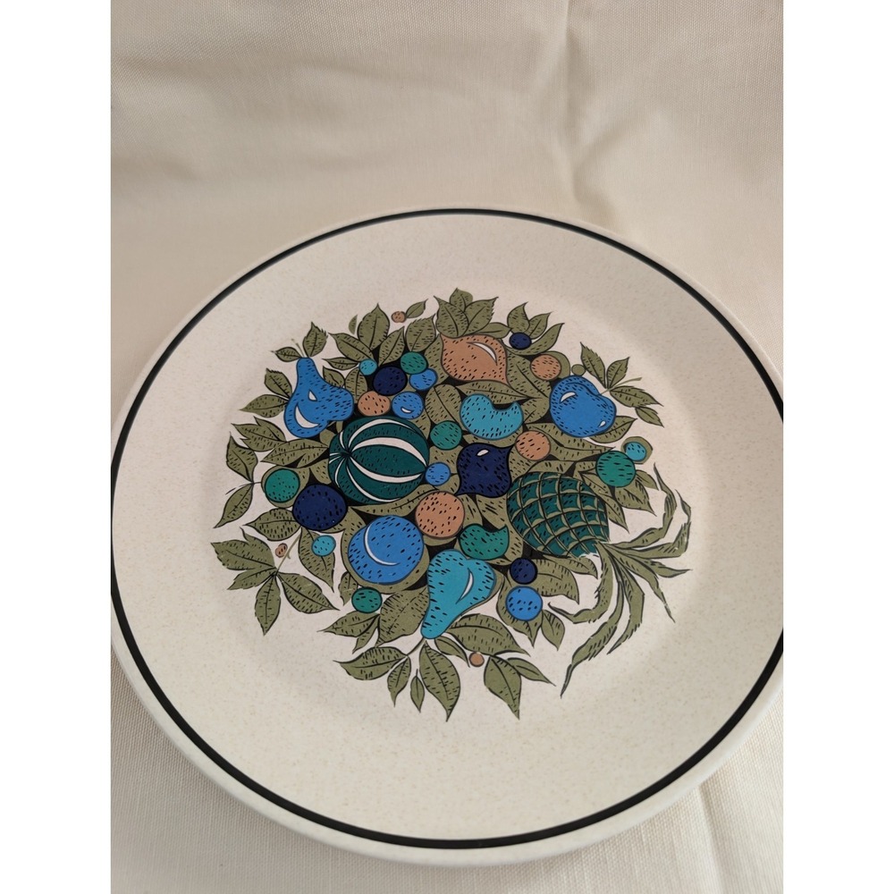 Lenox FALL BOUNTY‎ Temper-Ware 10" Dinner Plate Blue Green Tan Fruit